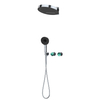 Art Shower Set Electroplated Bathroom Rain Shower System Wall Mounted Handle With Optional Switch Texture