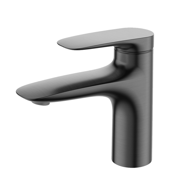 Bathroom Faucet, Sink Faucet, 304 Stainless Steel Single Hole Single Handle, Gun Gray