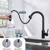 Modern Smart Matte Black Kitchen Stainless Steel Faucet
