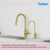 Kitchen Sink Drinking Water Faucet, Gold Filter Faucet Lead Free Faucet Water Filtration System 304 Stainless Steel Brushed Gold Finish