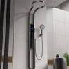 Gun Grey Rain Shower Kit Digital Shower Head System Wall Mounted Multiple Functions with LCD Display Shower Valve