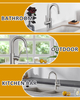 Brushed Nickel Bar Sink Faucet Single Handle, Single Hole Bathroom Sink Faucet with Sprayer, 360 Degree Rotating Sprayer