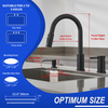 Black High Arc Individual Handle Ceramic Valve Cartridge Kitchen Sink Faucet