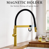 Household hot and cold rotating kitchen faucet