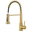 Gold Kitchen Faucet, 360° Swivel Gold Kitchen Faucet with Hose, Faucet with Pull-out Sprayer for Kitchen Sink Hot And Cold Accessories