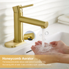 Brushed Gold Bathroom Faucet, 360° Swivel Filter Faucet Basin Faucet Filter Removes Heavy Metals And Hard Water