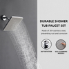 Electroplated Tub Shower Faucet, Bathtub Faucet with 8" Shower Head And Tub Spout, Single Handle Tub And Shower Trim