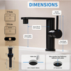 Matte black basin faucet bathroom sink faucet basin faucet stainless steel toilet faucet single handle mixer hot and cold water