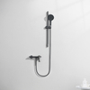 Gunmetal Grey Single Function Shower Hand Shower, High Pressure Shower, 3 Spray Settings, with Tub Spout Height Adjustable Shower Head