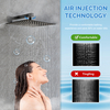 Matte Black Wall Mount Shower Faucet Set, 12
