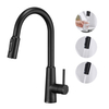 Black kitchen faucet 3 spray effects Kitchen faucet with filter Penetration single lever sink mixer Kitchen faucet with retractable hose