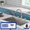 Brushed nickel kitchen faucet, home kitchen faucet with soap dispenser and pull-down sprayer