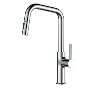Seven-shaped kitchen faucet, electroplating anti-fingerprint sink mixer faucet, 360° rotating stainless steel faucet