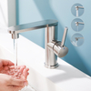 Bathroom waterfall sink faucet basin faucet stainless steel bathroom faucet single handle faucet hot and cold water