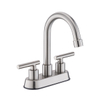 Bathroom Faucet 3 Hole Brushed Nickel, 4 Inch Stainless Steel Bathroom Sink Faucet, Stainless Steel Lead Free 2 Handle Center Faucet
