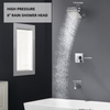 Electroplated Tub Shower Faucet, Bathtub Faucet with 8" Shower Head And Tub Spout, Single Handle Tub And Shower Trim