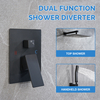 Matte Black Wall Mount Shower Faucet Set, 12