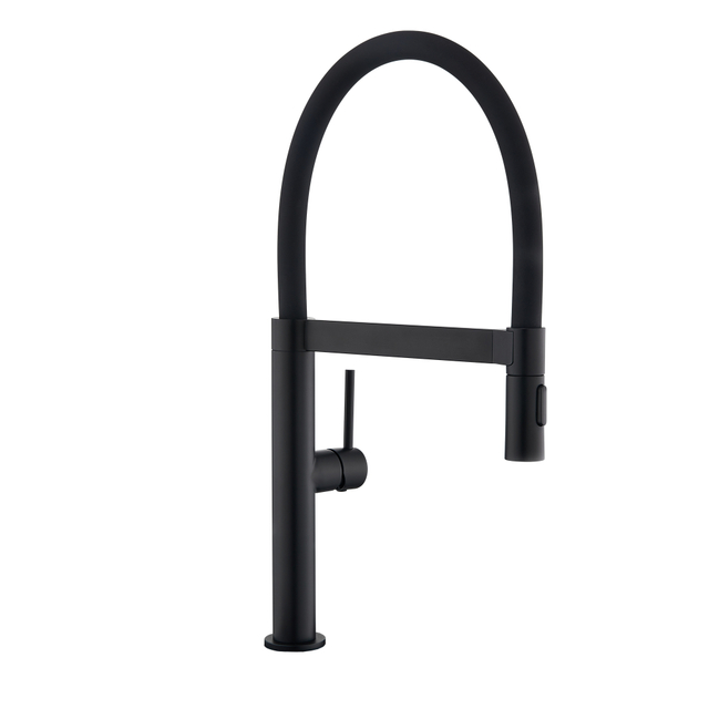 Single Handle Kitchen Sink Faucet, Commercial Kitchen Faucet with Pull-down Spray