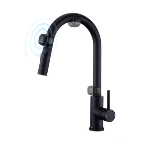 Modern Smart Matte Black Kitchen Stainless Steel Faucet