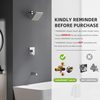 Electroplated Tub Shower Faucet, Bathtub Faucet with 8" Shower Head And Tub Spout, Single Handle Tub And Shower Trim