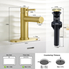 Brushed Gold Bathroom Faucet, 360° Swivel Filter Faucet Basin Faucet Filter Removes Heavy Metals And Hard Water