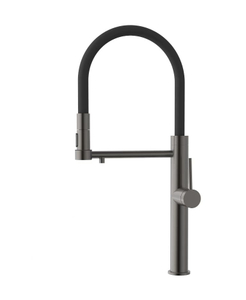 Gunmetal Grey Kitchen Faucet with Pull-out Sprayer, with Drinking Water Nozzle, Single Hole