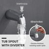 Electroplated Tub Shower Faucet, Bathtub Faucet with 8" Shower Head And Tub Spout, Single Handle Tub And Shower Trim