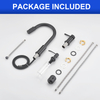 Black High Arc Individual Handle Ceramic Valve Cartridge Kitchen Sink Faucet