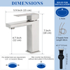 Brushed Nickel Bathroom Faucet, Modern Single Handle Bathroom Sink Faucet, Bathroom Stainless Steel Faucet